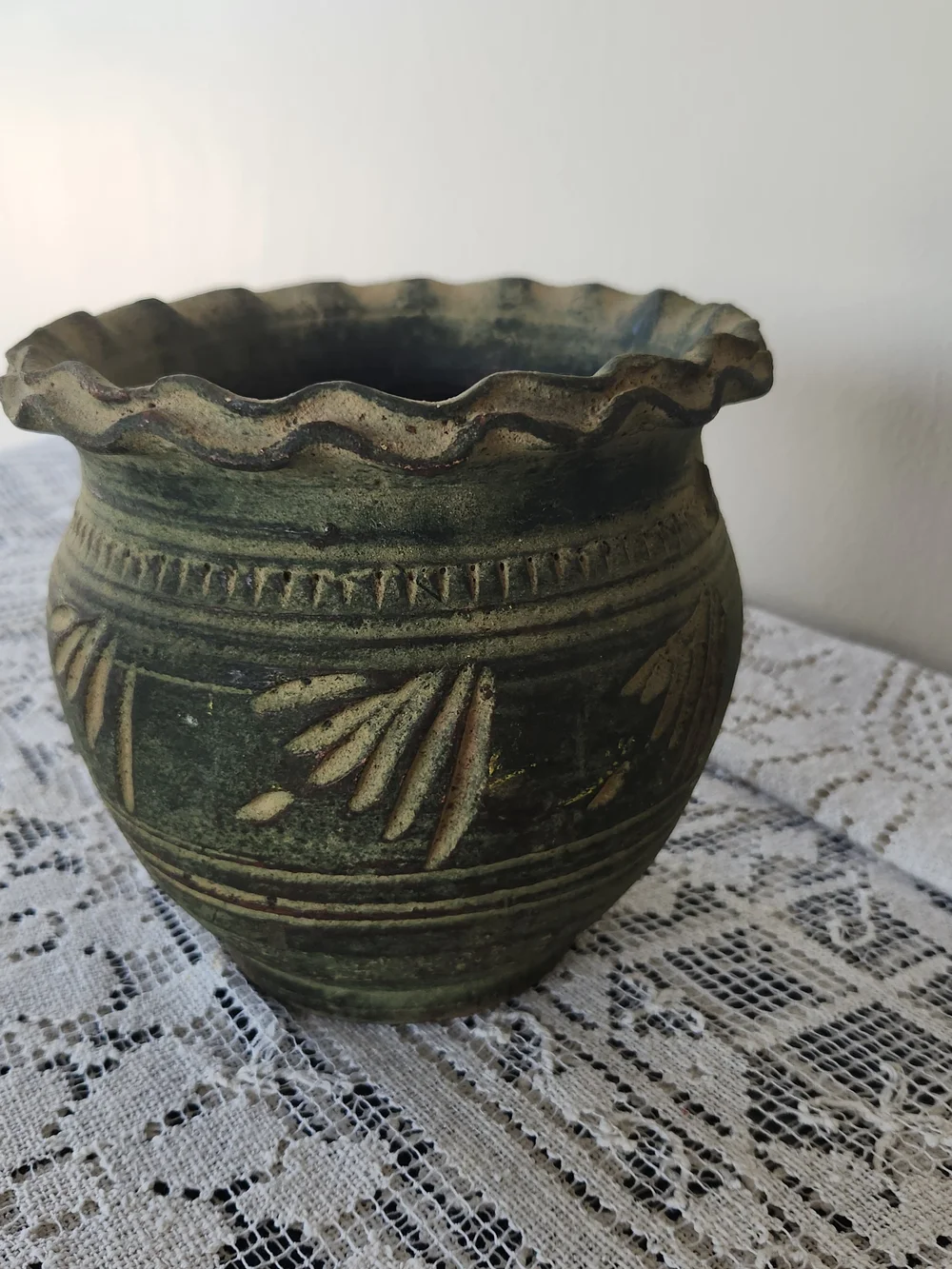 Handmade Green Decorative Ceramic Planter